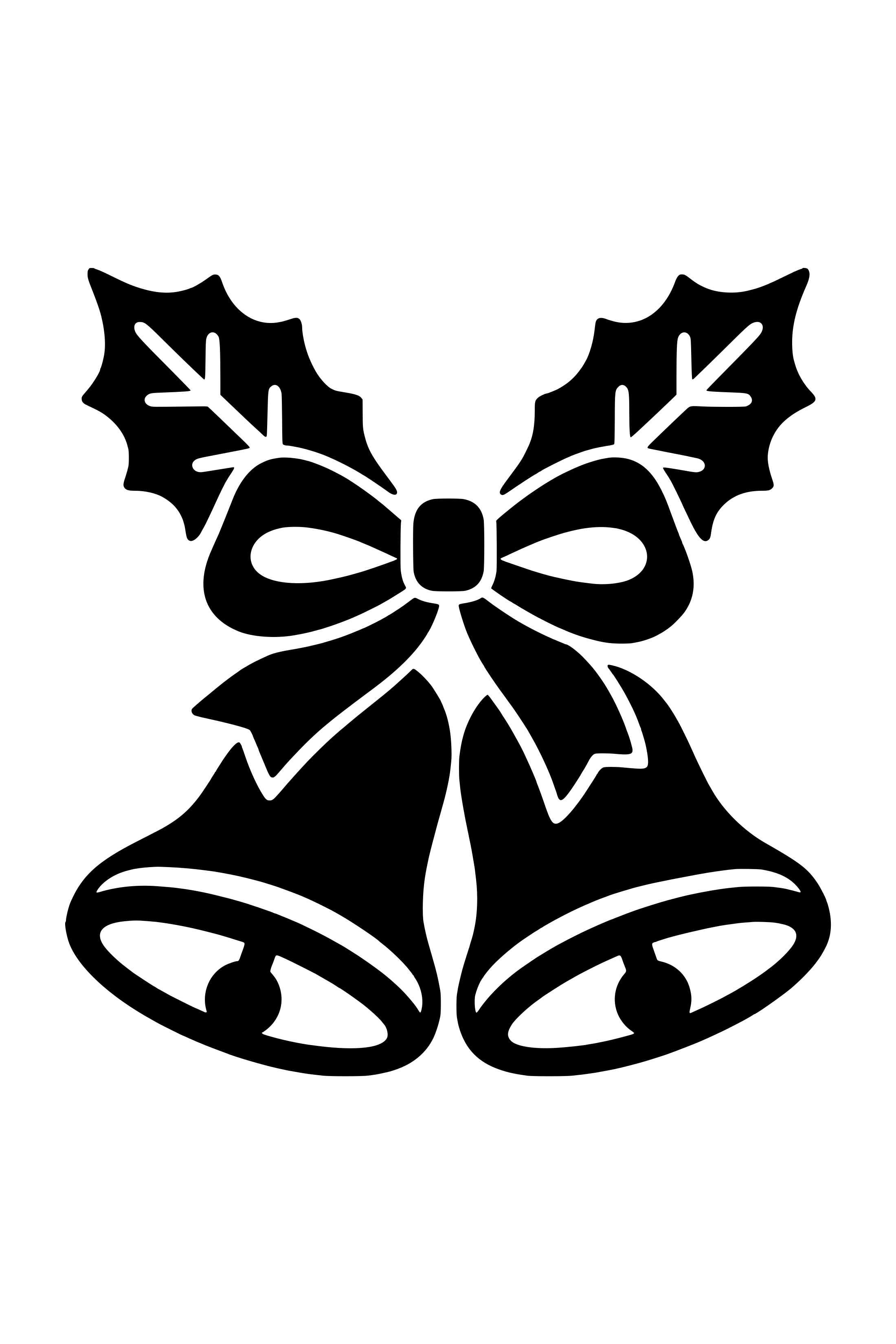 Christmas bells SVG cut file with two bells under a bow and holly leaves