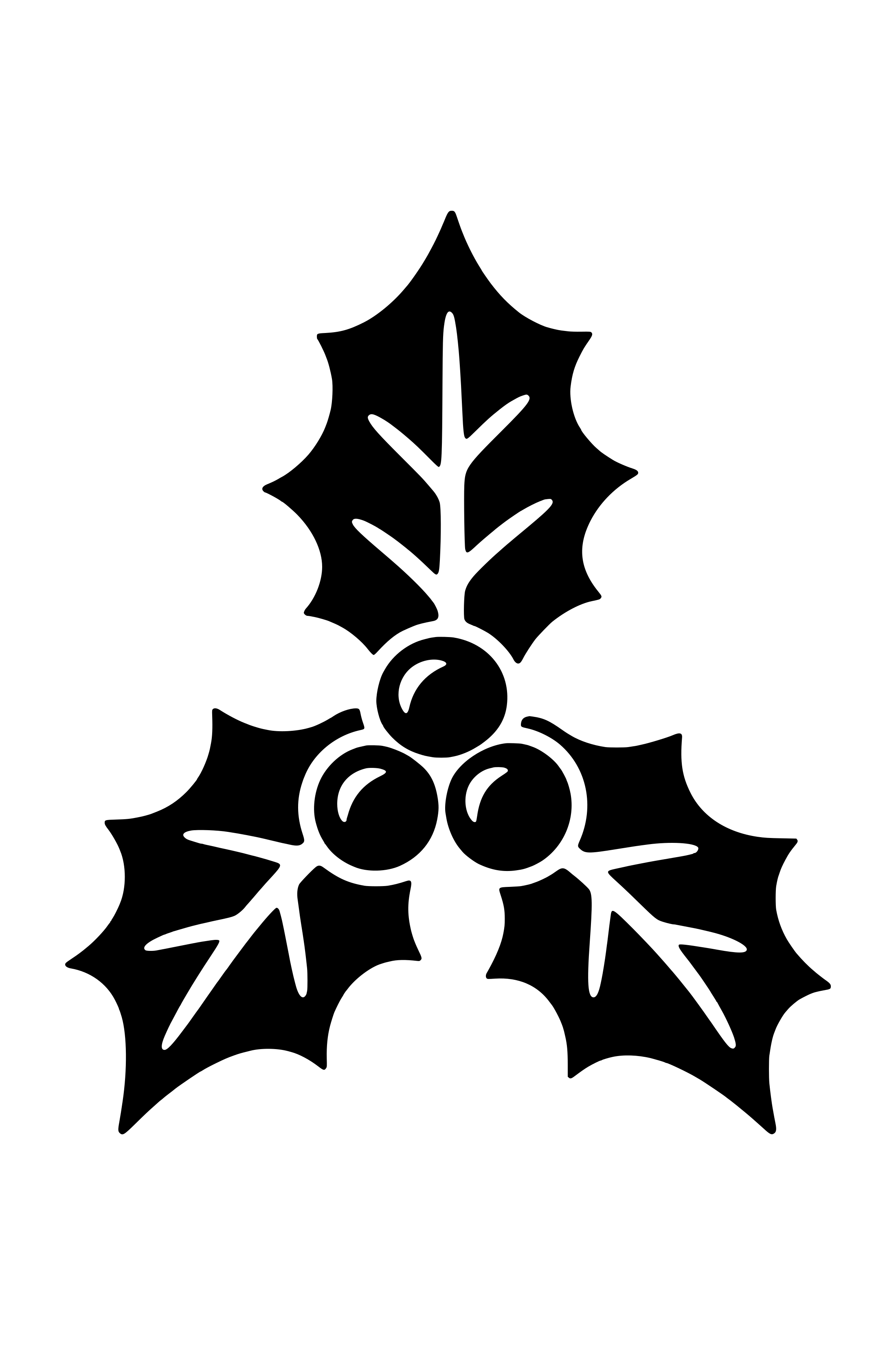 Holly SVG cut file with three leaves and a cluster of berries