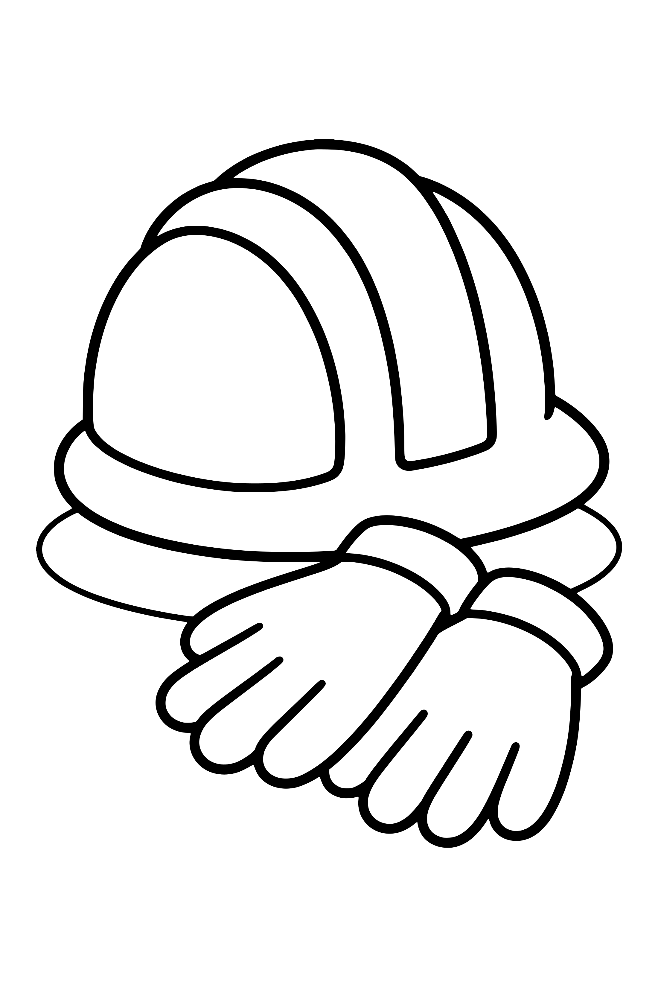 Coloring page of a large construction hard hat beside a pair of work gloves
